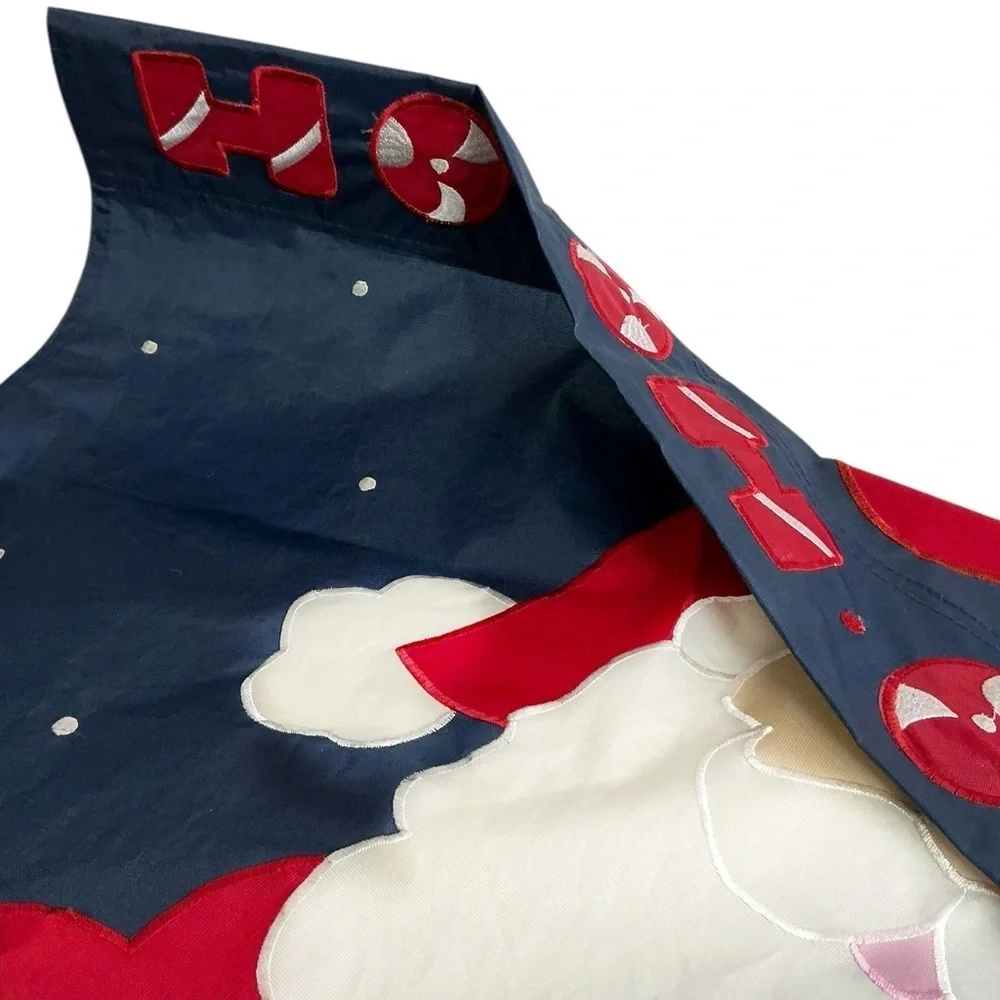 Santa Claus Holiday Flag Nylon Outdoor Decor Reversible Christmas Banner Large